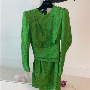 DUNDAS JACQUARD GREEN DRESS NWT